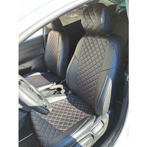 Автомобильные Чехлы на сиденья Хендай Солярис 2017-2022/Hyundai Solaris 2/КИА Рио 4/KIA Rio X/Kia Rio x-line
