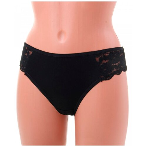 фото Innamore трусы слипы palma высокой посадки с кружевными вставками, размер 7, nero