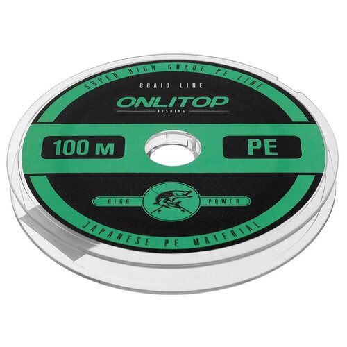 Шнур ONLYTOP universal 100m/0,10 mm (Dark Green) 4599427