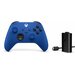 Геймпад Microsoft беспроводной Series S / X / Xbox One S / X Shock Blue синий 4 ревизия + Оригинальный аккумулятор play and charge kit USB - Type C