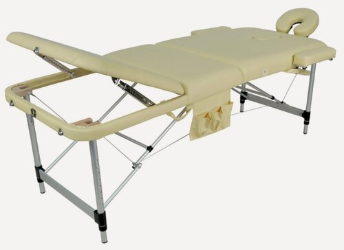 Изображение товара Стол массажный складной алюминиевый JFAL01A 3-х секционный (бежевый)