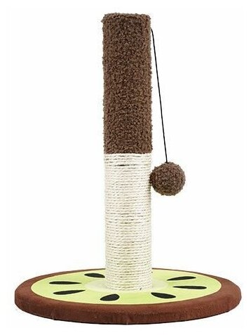 Когтеточка-столбик с игрушкой, Bentfores (40 x 32 x 32 см, киви, 33925) - фотография № 1