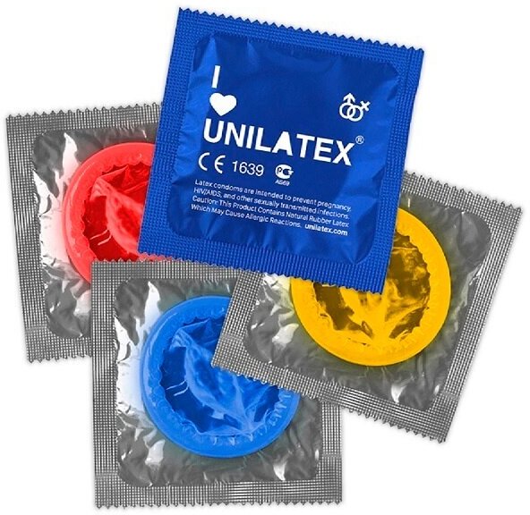 Unilatex / Презервативы Unilatex Multifruits 12+3 шт, фруктовые, цветные.