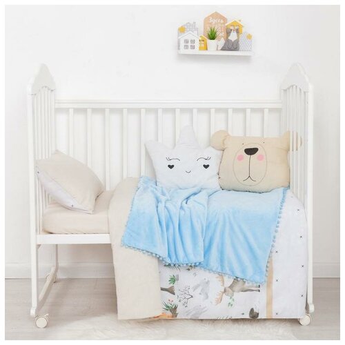 фото Плед двухслойный крошка я milk&cookie, 85*100 см, велсофт