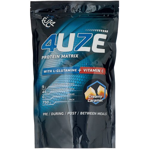 Протеин Fuze Matrix Glutamine + Vitamin C, 750 гр., сливочная карамель протеин fuze matrix glutamine vitamin c 750 гр вишневый пирог