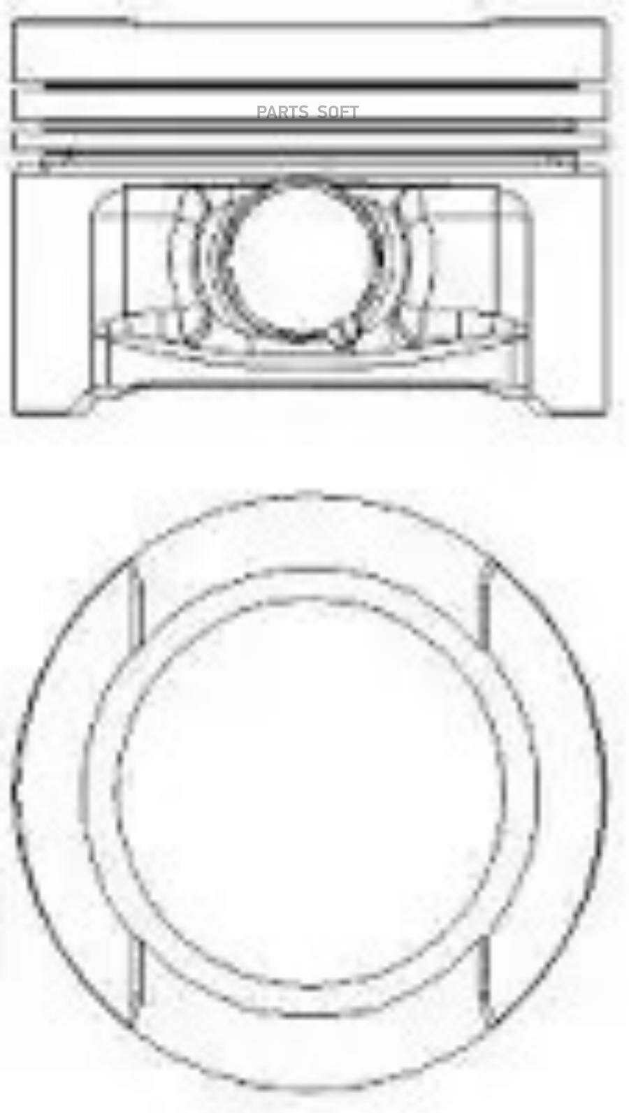 Поршень ДВС Audi. VW 1.6 AEK/AKL =81 1.2x1.5x2 std 94, 8710590000 NURAL 87-105900-00