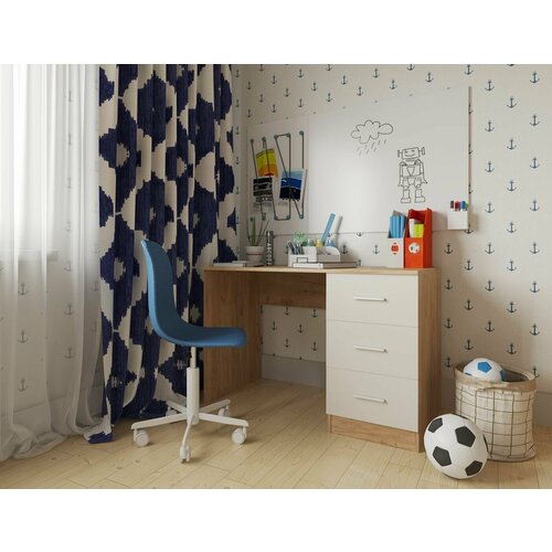 Компьютерный стол Комфорт 3 Дуб крафт золотой-Кашемир