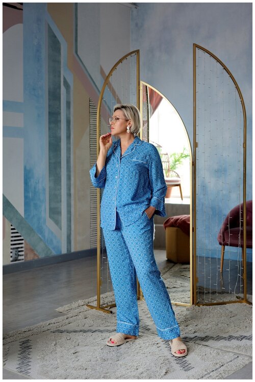 Пижама Pijama Story, размер 52, голубой