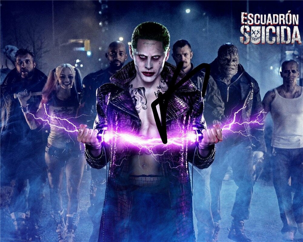 Автограф Джаред Лето (Джокер, Отряд самоубийц) - Автограф Jared Leto Joker Suicide Squad - Фото с автографом, Подписанная фотография, Автограф знаменитости, Подарок, Автограмма, Размер 20х25 см