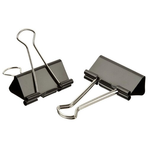 фото Зажим для бумаг attache, 51 мм, 12 шт, европодвес (черный)