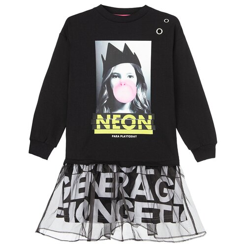 фото Платье playtoday размер 146, черный/серый