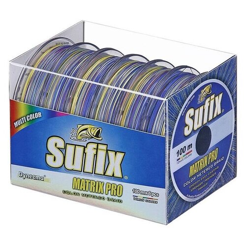 Sufix Matrix Pro d=0.35 мм, 100 м, 36 кг, разноцветный, 6 шт.