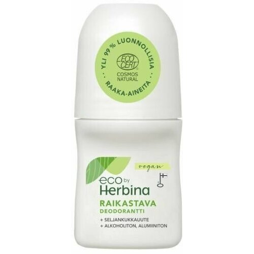 Освежающий дезодорант антиперспирант Eco by Herbina 50мл (из Финляндии)