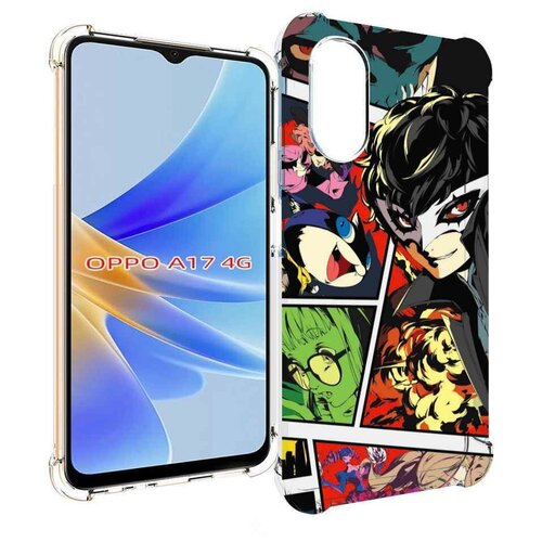 Чехол MyPads Persona 5 art для OPPO A17 задняя-панель-накладка-бампер