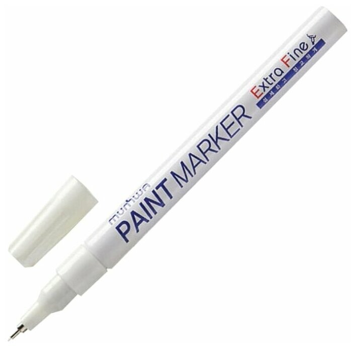 Маркер-краска (лаковый) 1.0 MunHwa Extra Fine Paint Marker белая нитро-основа EXPM-05