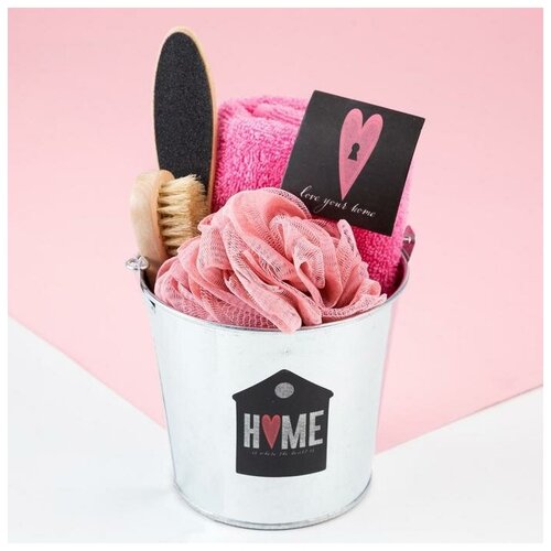 фото Набор подарочный «home» полотенце и аксессуары этель