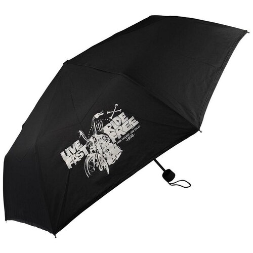 Зонт ArtRain, автомат, 3 сложения, купол 98 см., 8 спиц, черный
