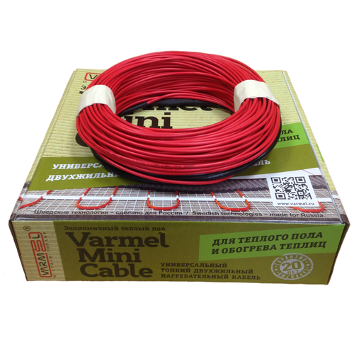 Греющий кабель, Varmel, Mini Cable 56-, 7 м2, длина кабеля 56 м