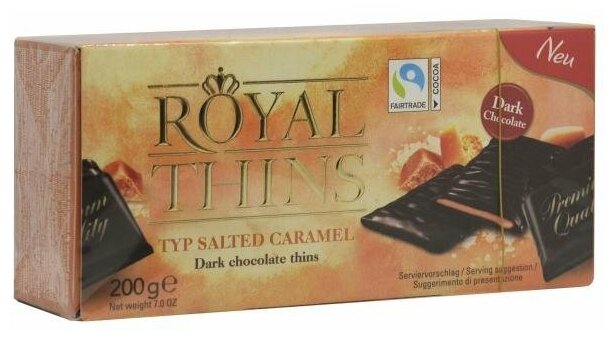 Шоколад Royal Thins Caramel & Sea Salt с солёной карамелью, 200 г - фотография № 10