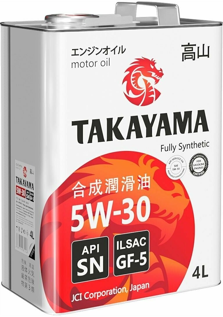 Моторное масло TAKAYAMA 5W-30 Синтетическое 4 л