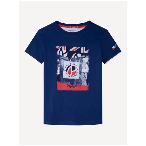 Футболка для мальчиков, Pepe Jeans London, артикул: PB503357, цвет: белый (800), размер: 6/116