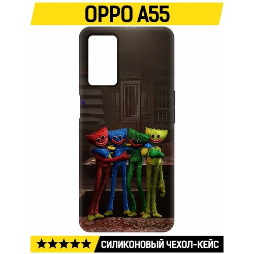 Чехол-накладка Krutoff Soft Case Хаги Ваги - Мини-Хаги для Oppo A55 черный силиконовый чехол накладка бампер хаги ваги для oppo a55