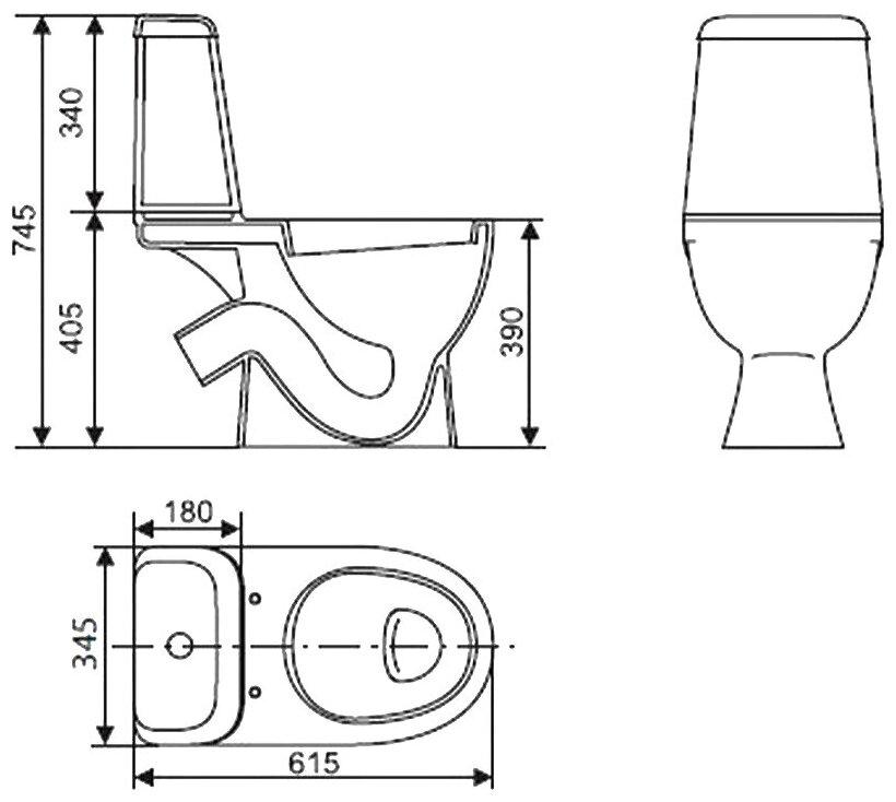 Max MAXSLCC01040513 Унитаз-компакт 62х34.5 см (косой выпуск, бачок, микролифт) Sanita Luxe - фото №5