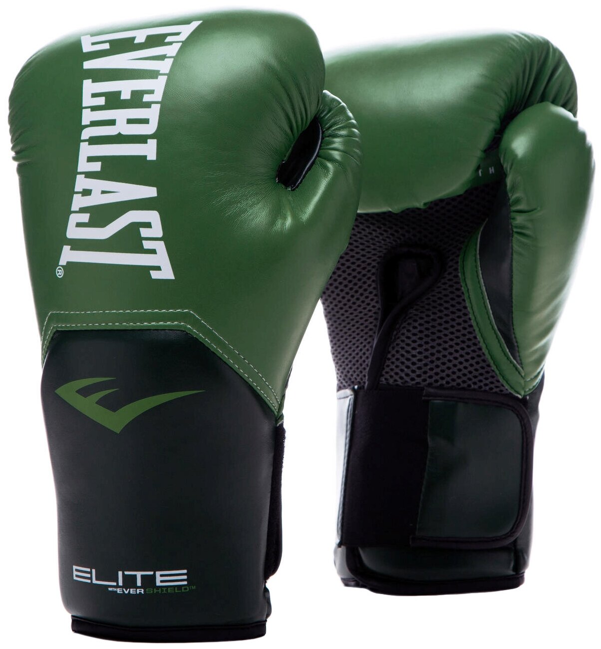Перчатки тренировочные Everlast Elite ProStyle 10oz зеленые