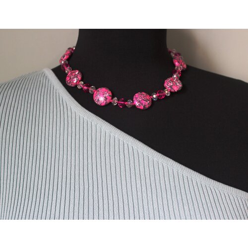 фото Ожерелье fashion jewerly stone pink 45 см