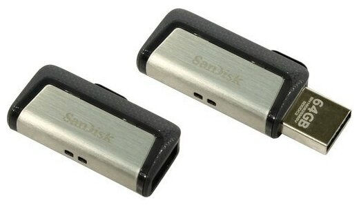 Флешка Sandisk Ultra Dual type C SDDDC2-064G-G46 64 Гб Grey