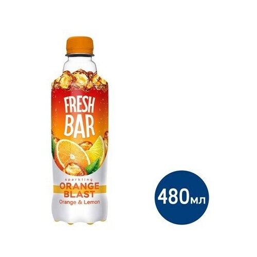 Напиток газированный Fresh Bar Апельсин-лимон, 480мл. Х 24 штуки
