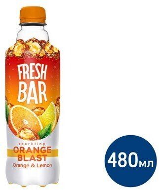 Напиток газированный Fresh Bar Апельсин-лимон, 480мл. Х 24 штуки