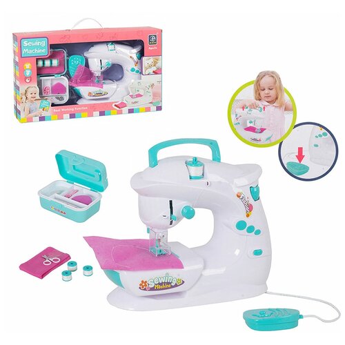 Детская бытовая техника Швейная машина свет, шьет (7925) детская имитация маленькая техника ролевая игра в дом детская вязальная швейная машина детская фотоигрушка в подарок