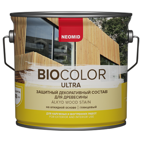 NEOMID пропитка DECOR Bio Color Ultra, 2.7 л, калужница пропитка neomid bio color ultra 2020 тик 27 л н ultra 27 тик