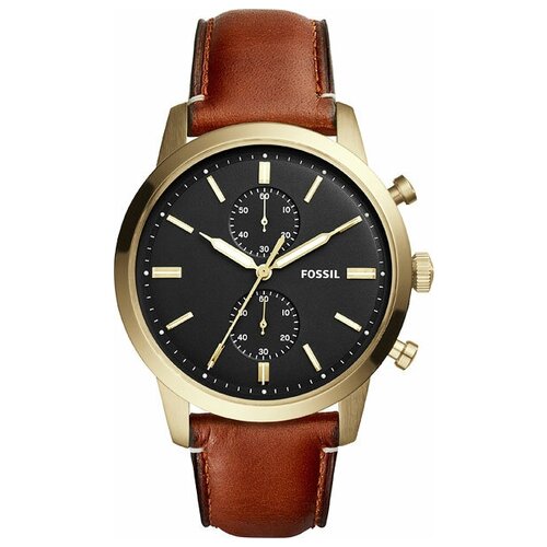 Наручные часы FOSSIL Townsman, черный, серебряный наручные часы fossil townsman fs5338 золотой черный