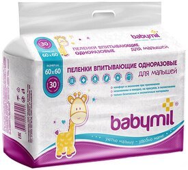 Одноразовая пеленка Babymil Оптима 60х60, 30 шт.