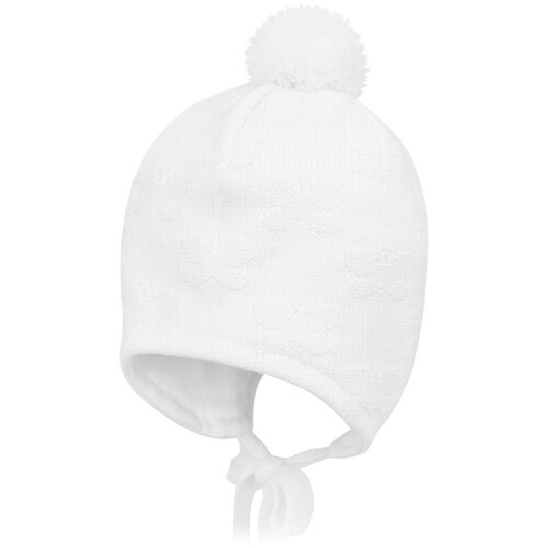 Шапка Prikinder, размер 40-42, белый шапка шлем amarobaby демисезонная хлопок размер 42 зеленый