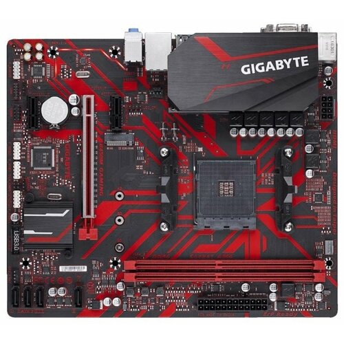 Материнская плата Socket-AM4 mATX B450 Gigabyte B450M K материнская плата gigabyte b450m ds3h v2 am4 matx