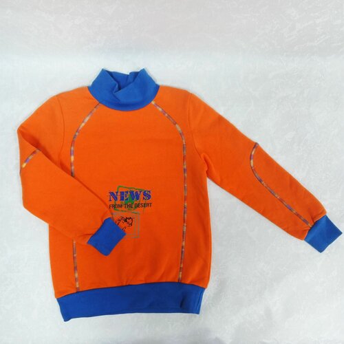 Джемпер , размер 60, оранжевый джемпер свитшот для мальчика а св20 382с цвет синий рост 110