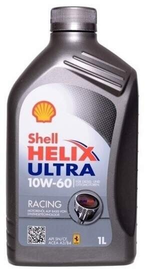 Синтетическое моторное масло SHELL Helix Ultra Racing 10W-60, 1 л