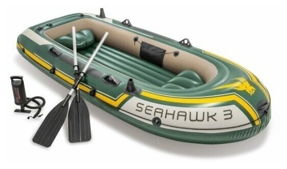 SeaHawk 300-Set надувная 3-х местная лодка 295*137*43 см + насос и весла