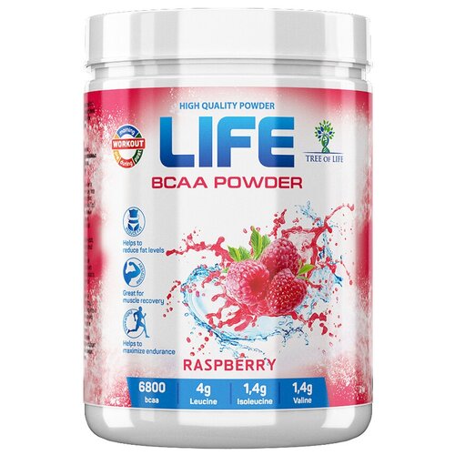 Аминокислоты Life BCAA Raspberry 400 g.