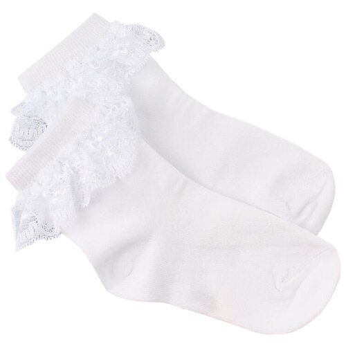 Носки для девочек котофей 07842393-41 размер 12 цвет белый