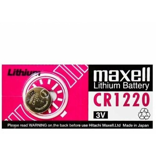 Батарейка литиевая, Maxell, 3V, CR 1220, 1шт батарейка литиевая cr 2025 maxell 5шт