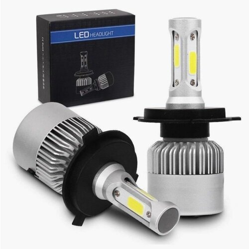 Светодиодные LED Лампы Н4 Трехсторонние