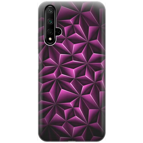 фото Re:pa накладка transparent для honor 20 / huawei nova 5t с принтом "лиловый узор"