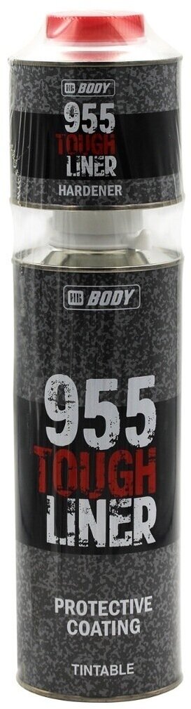 Сверхпрочное защитное покрытие Body TOUGH LINER 955 (черн.) (06л) + Отвердитель Body 955 TOUGH LINER (0.2л) Комплект.