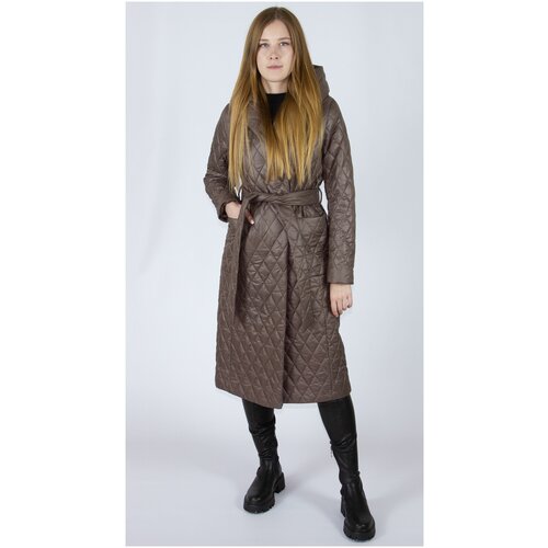 Куртка  Kristina Moda демисезонная, утепленная, размер 42, коричневый