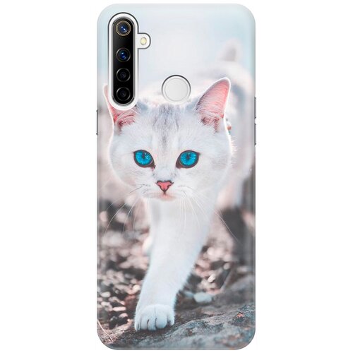 фото Силиконовый чехол на realme 5 / 6i / c3 / рилми 5 / 6 ай / с3 с принтом "голубоглазый кот" gosso