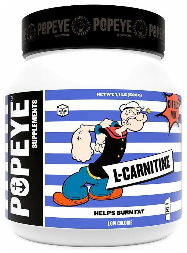 L-карнитин POPEYE L-Carnitine 500g (Цитрусовый микс)